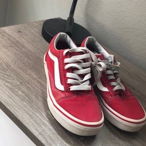 red vans, kids size 3.5